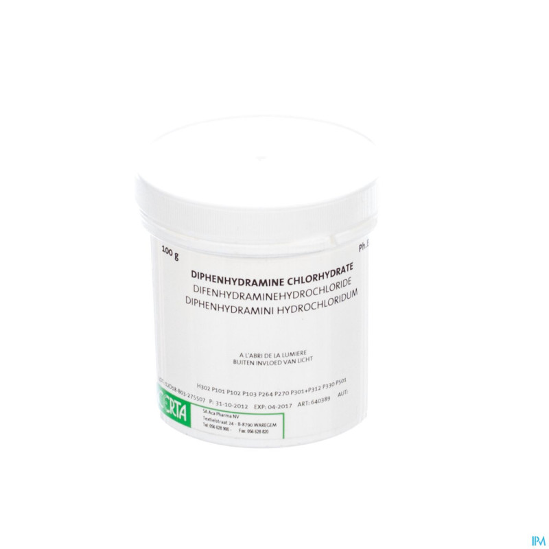 Diphenhydramine chlorhydr    100g certa