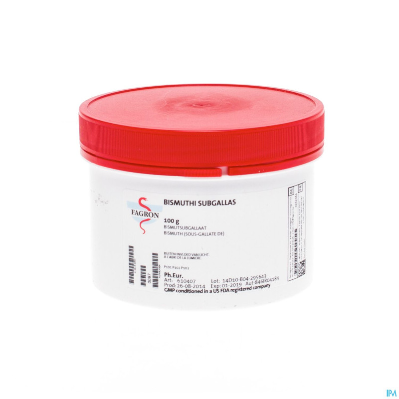 Bismuth sous-gallate vrac  100g fag