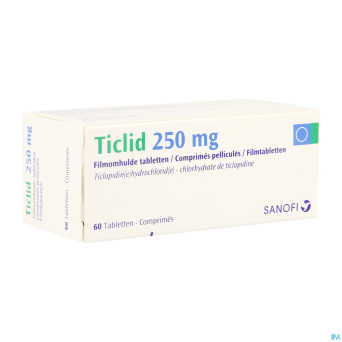 Ticlid drag  60 x 250 mg