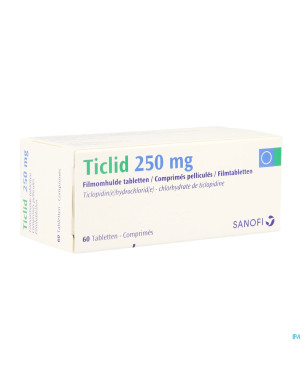Ticlid drag  60 x 250 mg