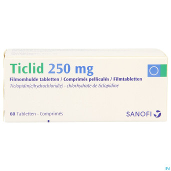 Ticlid drag  60 x 250 mg