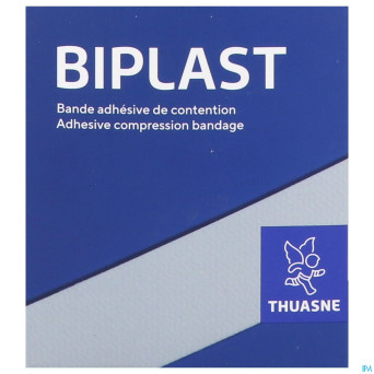 Biplast bande contention adh blanc  8cmx2,5m 1
