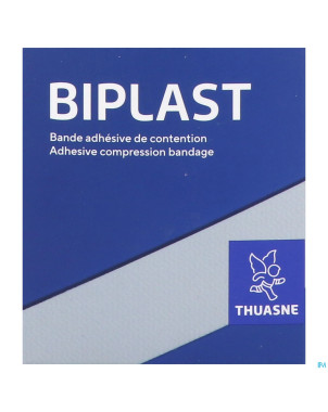 Biplast bande contention adh blanc  8cmx2,5m 1