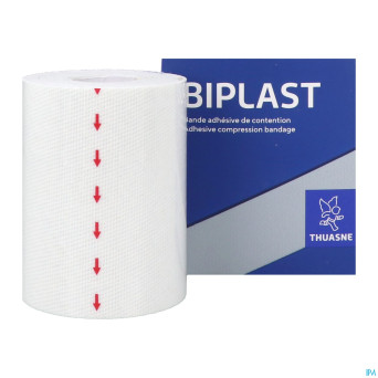 Biplast bande contention adh blanc  8cmx2,5m 1