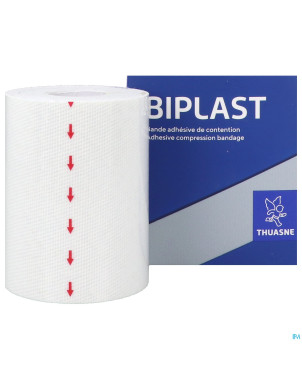 Biplast bande contention adh blanc  8cmx2,5m 1