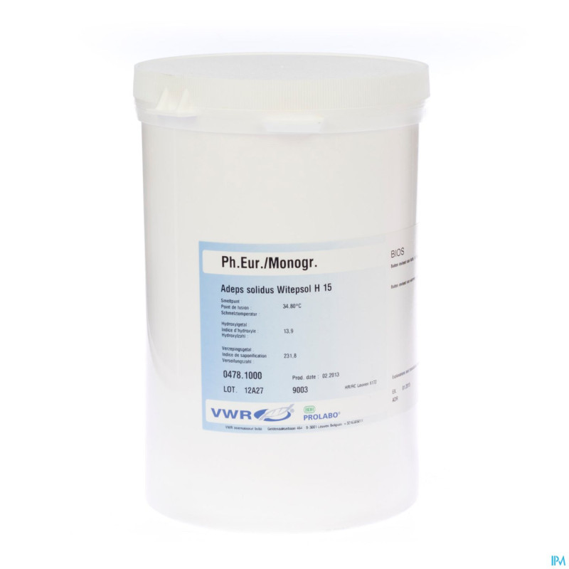 Adeps solidus h15 (witepsol) ph.eur    1kg vwr