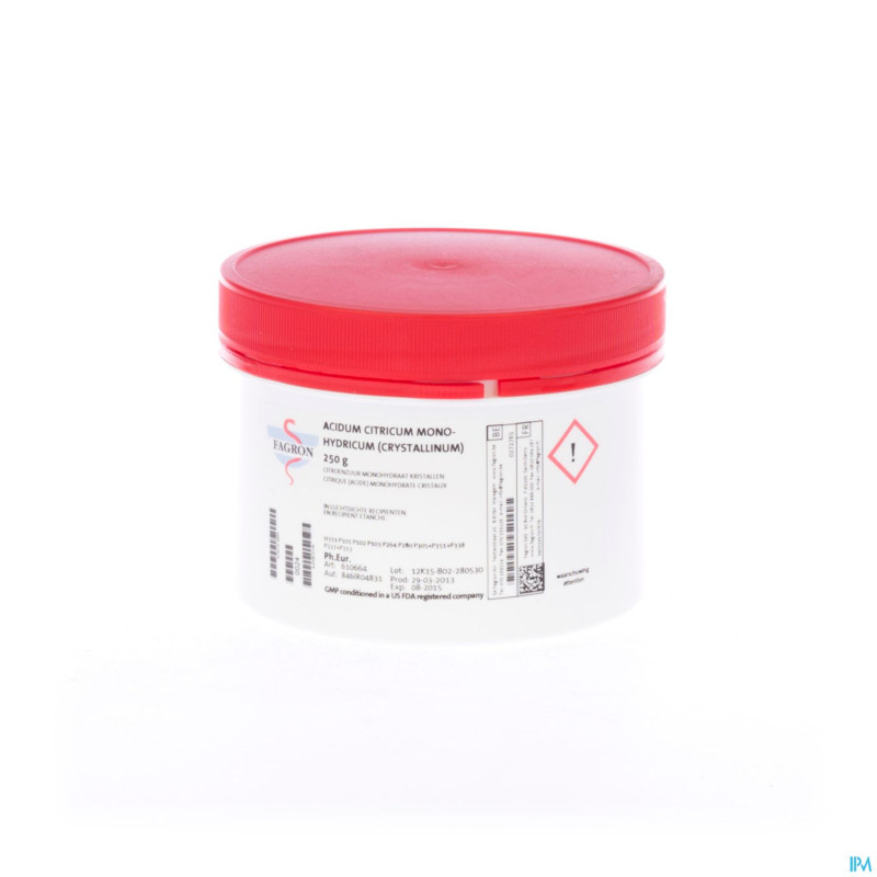 Acide citrique monohydrate cristaux    250g fag