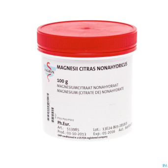 Magnesium citrate 9h2o vrac    100g fag