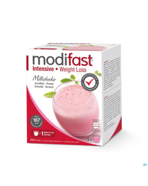 Modifast intensive milkshake fraise    sach 9