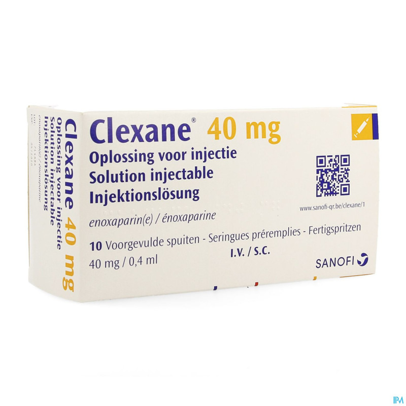 Clexane ser inj 10 x 40 mg/0,4 ml