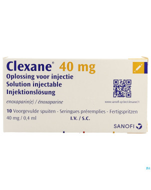 Clexane ser inj 10 x 40 mg/0,4 ml