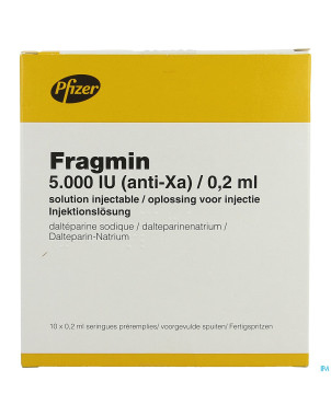 Fragmin ser sc 10x 5000u/0,2ml