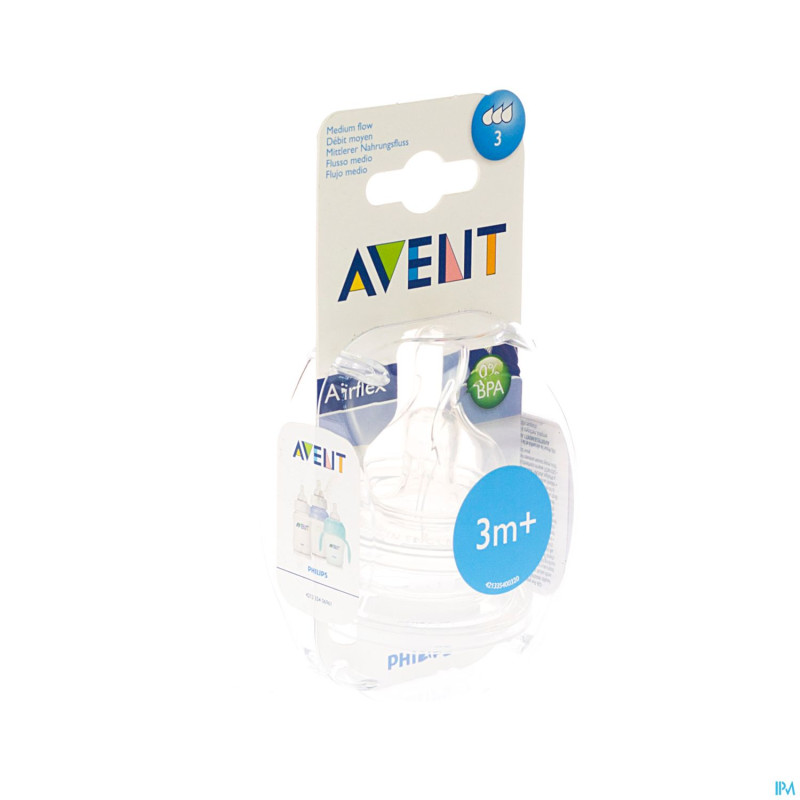 Philips avent tetine medium 3trous    2