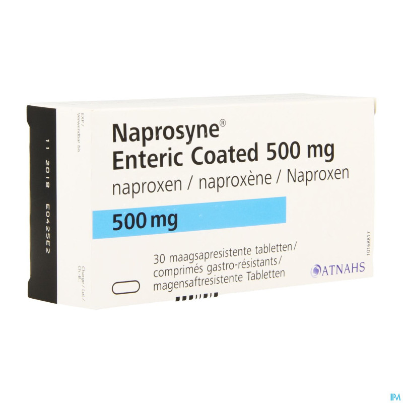 Naprosyne enteric coated comp 30 x 500 mg