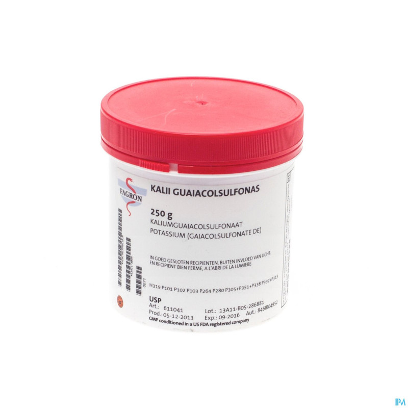 Potassium gaiacolsulfonate 250g fag
