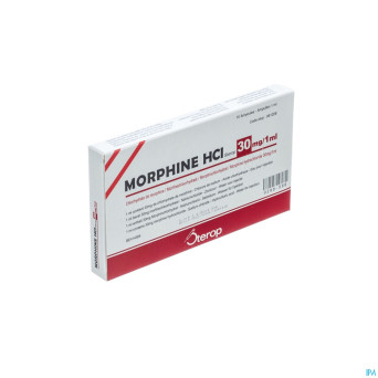 Morphine hcl amp  10 x 30mg/1ml