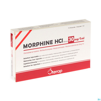 Morphine hcl amp  10 x 30mg/1ml