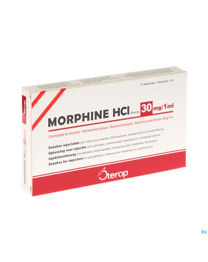 Morphine hcl amp  10 x 30mg/1ml