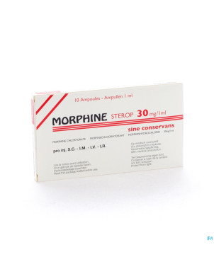 Morphine hcl amp  10 x 30mg/1ml