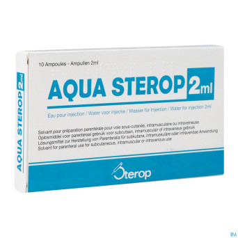 Aqua sterop pour inj solvens amp  10 x  2ml
