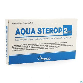 Aqua sterop pour inj solvens amp  10 x  2ml