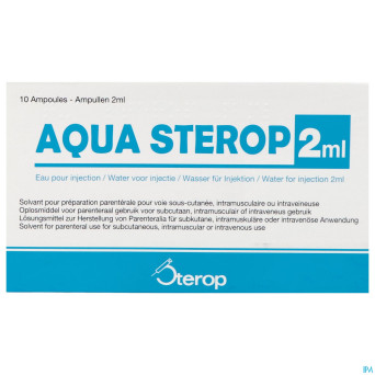 Aqua sterop pour inj solvens amp  10 x  2ml