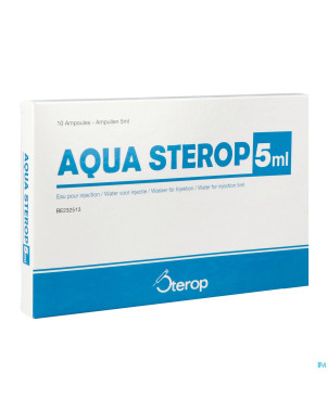 Aqua sterop pour inj solvens amp  10 x  5ml
