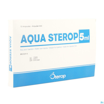 Aqua sterop pour inj solvens amp  10 x  5ml