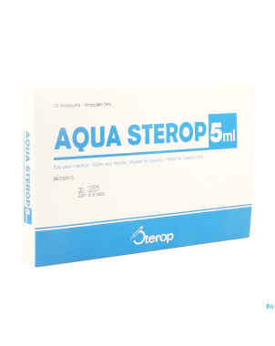 Aqua sterop pour inj solvens amp  10 x  5ml