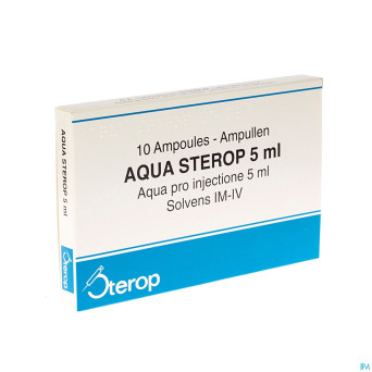 Aqua sterop pour inj solvens amp  10 x  5ml