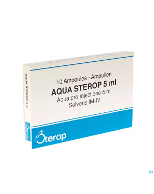 Aqua sterop pour inj solvens amp  10 x  5ml