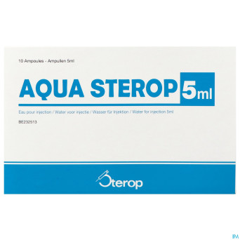 Aqua sterop pour inj solvens amp  10 x  5ml