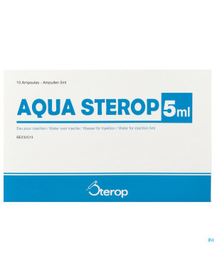 Aqua sterop pour inj solvens amp  10 x  5ml