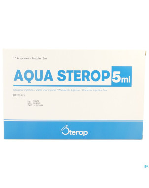 Aqua sterop pour inj solvens amp  10 x  5ml