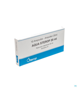 Aqua sterop pour inj solvens amp  10 x 20ml