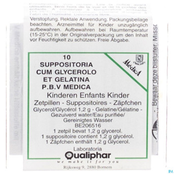 Glycerine suppo inf 10    medica