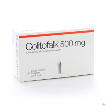 Colitofalk supp 120 x 500 mg