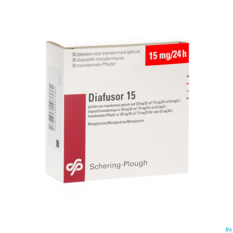 Diafusor 15,0 15mg/24h syst 30x120mg/30cm2