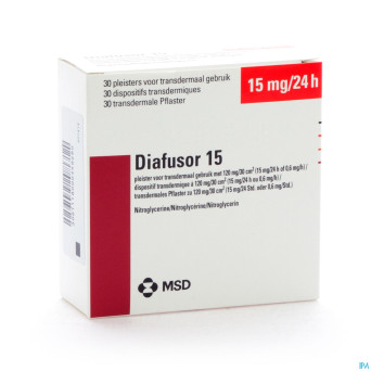 Diafusor 15,0 15mg/24h syst 30x120mg/30cm2