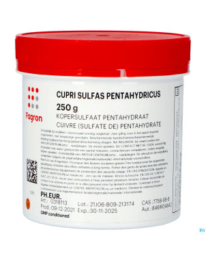 Cuivre ii sulfate 5 aqua   250g fag