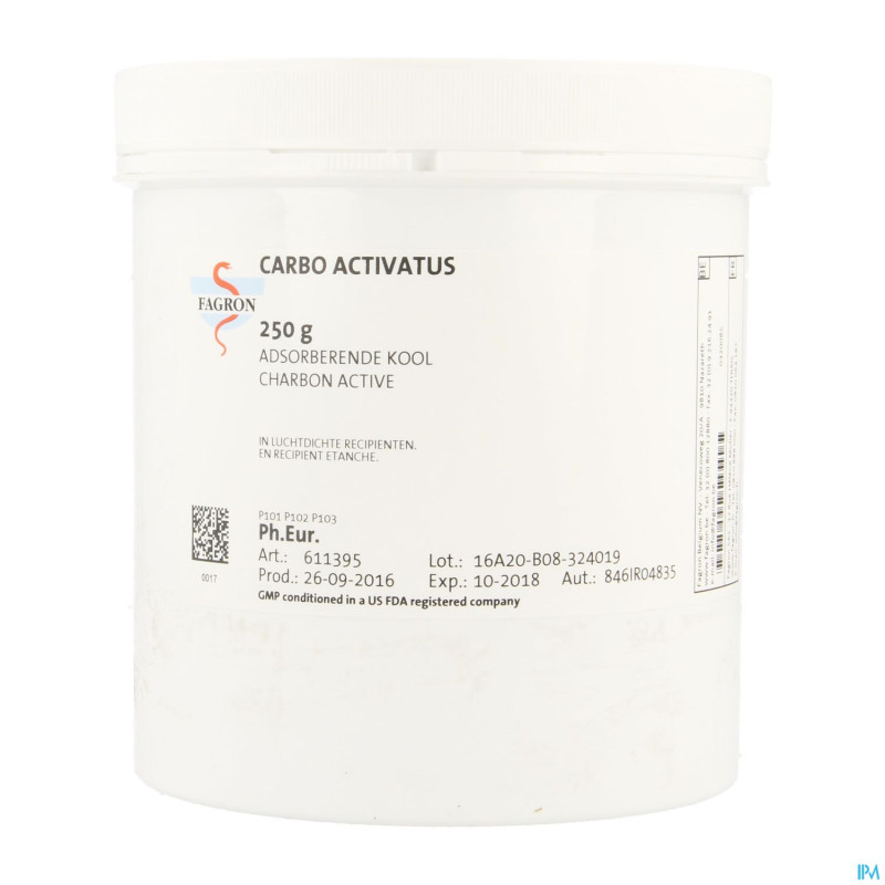 Charbon adsorbant    250g fag