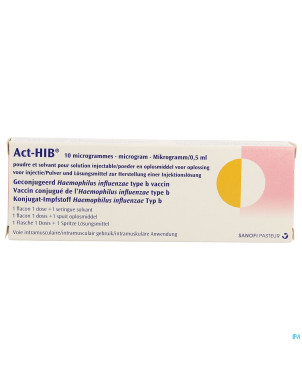 Act hib vaccin fl lyoph+solv 0,5ml