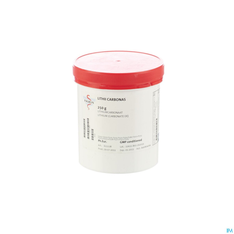 Lithium carbonate vrac    250g fag