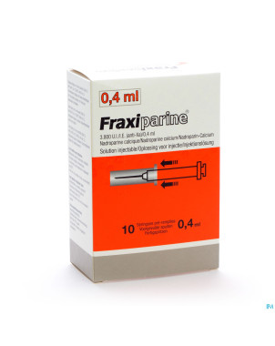 Fraxiparine ser 10 x 0,4 ml 3800 ui axa