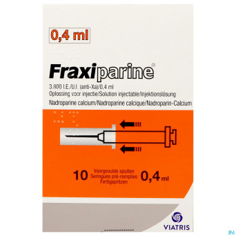 Fraxiparine ser 10 x 0,4 ml 3800 ui axa
