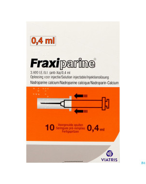 Fraxiparine ser 10 x 0,4 ml 3800 ui axa