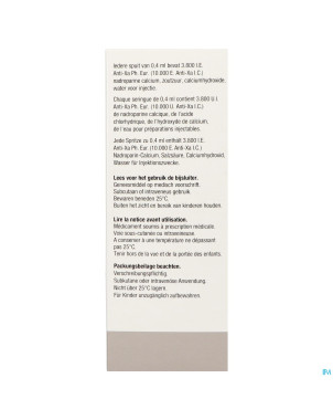 Fraxiparine ser 10 x 0,4 ml 3800 ui axa