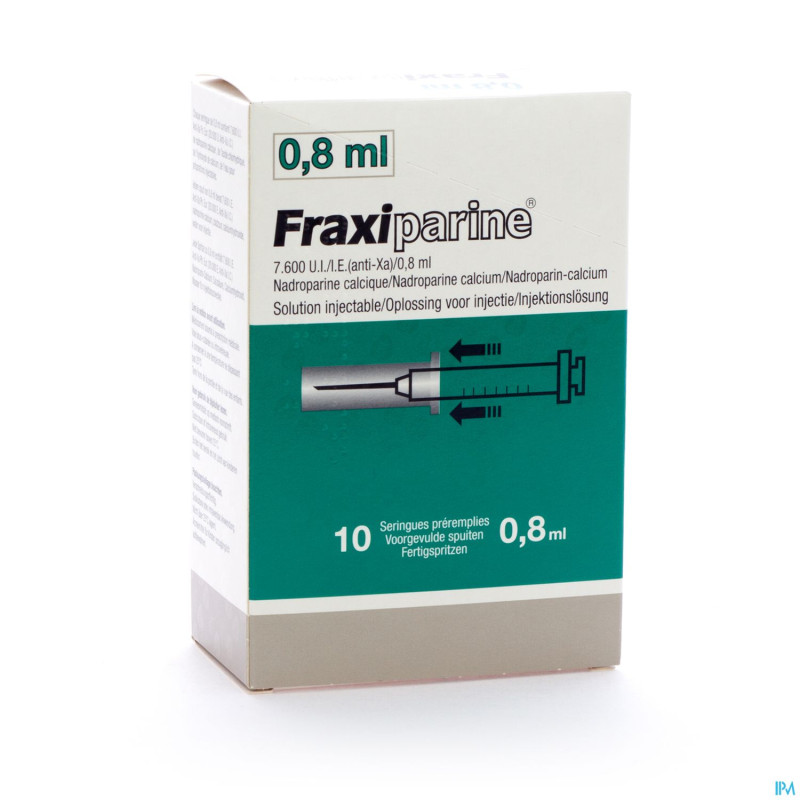 Fraxiparine ser 10 x 0,8 ml 7600 ui axa