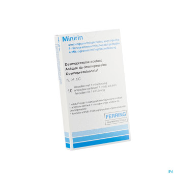Minirin amp inj 10 x 1 ml/4mcg