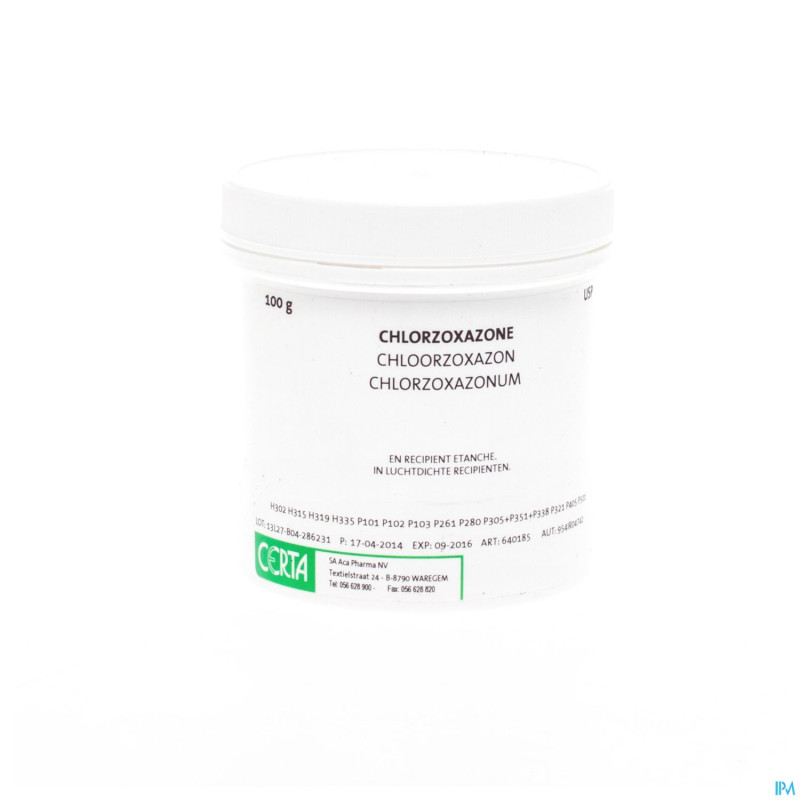 Chlorzoxazone uspxxiv    100g certa